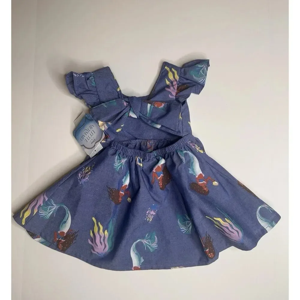 NWT Size 12M Disney Princess Little Mermaid Ariel Blue Dress , Baby Girls